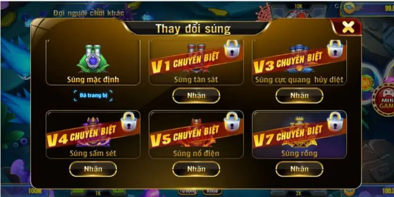 Cách sử dụng các loại vũ khí trong game bắn cá