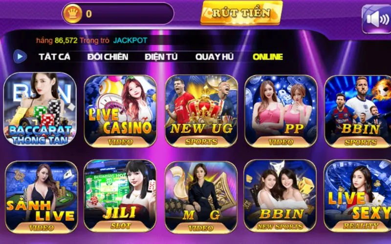 Trò chơi live casino 68 game bài hấp dẫn