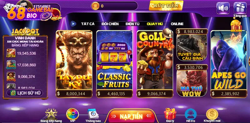 Game slots 68 game bài hấp dẫn