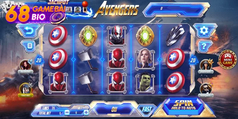 Giới thiệu về  trò chơi Avengers 68 game bài